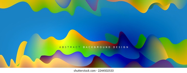Waves with liquid colors dynamic abstract background for covers, templates, flyers, placards, brochures, banners