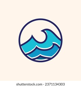 Waves logo design element vector with creative modern concept