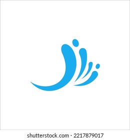 waves logo design vector sign