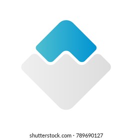 Waves logo icon. Cryptocurrency / Altcoin.