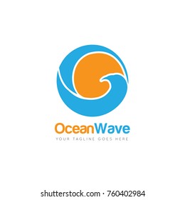 waves logo, icon, symbol design template
