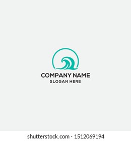 Waves logo and icon, universal logo. vector