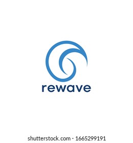 waves logo with simple design concept