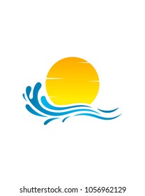 waves logo template