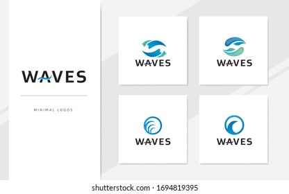 Waves Logo Template Design Vector Illustration
