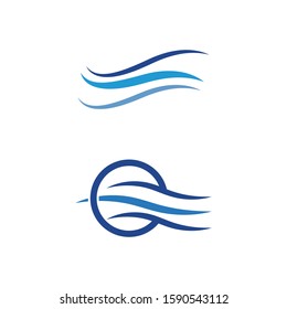 Waves Logo Template vector. symbol nature.