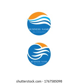 Waves Logo Template vector symbol nature