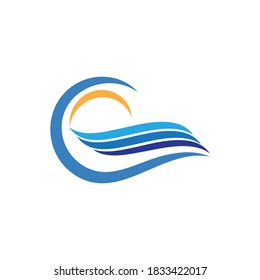 Waves Logo Template vector symbol nature