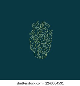 logotipo de ondas. vector de onda. Icono de olas	
