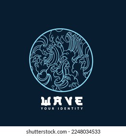waves logo. wave vector. Waves icon	
