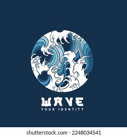 waves logo. wave vector. Waves icon	
