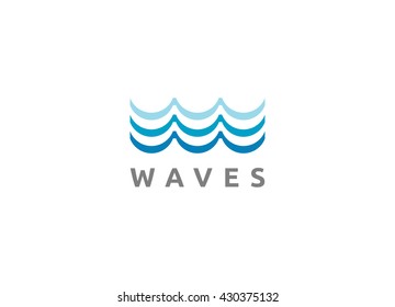 Waves Logo,Lines,Blue waves logo