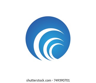 Waves logos Template vectors