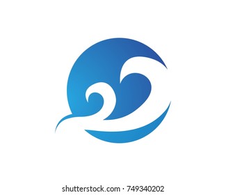 Waves logos vectors