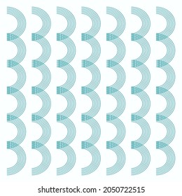 Olas de muchas líneas de colores. Resumen de líneas onduladas sobre fondo blanco aisladas. Arte de línea creativa. Los elementos de diseño se crean utilizando la herramienta Mezcla. Cinta suave curvada