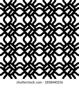 Wellen. Mosaik mit geometrischen Formen. Nahtloses Muster. Design mit manueller Schraffur. Textil. Ethnische Boho-Ornament. Vektorgrafik für Webdesign oder Print.