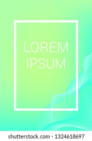 Waves musical abstract background. Minimalistic dynamic volume poster.