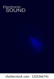 Waves musical abstract background. Minimalistic dynamic volume poster.