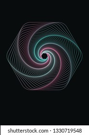 Waves musical abstract background. Minimalistic dynamic volume poster.