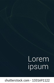 Waves musical abstract background. Minimalistic dynamic volume poster.