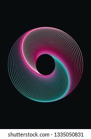 Waves musical abstract background. Minimalistic dynamic volume poster.