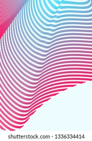 Waves musical abstract background. Minimalistic dynamic volume poster.
