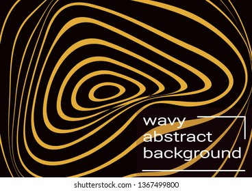 Waves musical abstract background. Minimalistic dynamic volume poster.