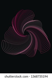 Waves musical abstract background. Minimalistic dynamic volume poster.