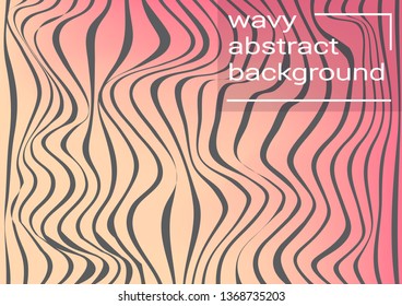 Waves musical abstract background. Minimalistic dynamic volume poster.