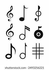 waves of musical notes and songs