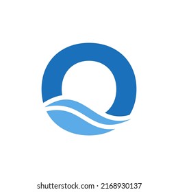 Waves O logo. vector image