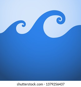 Waves of ocean, sea. Seascape with wave. Marine background with copy space.