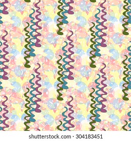 waves on a geometric background vector illustration