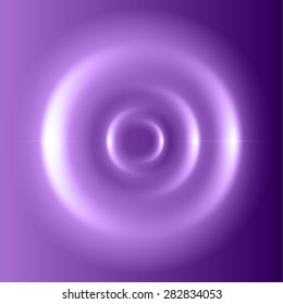 Waves on purple water from falling drop.