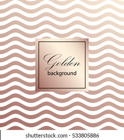 Waves on a white background. Gold pattern. Classic Pattern. Vector illustration.