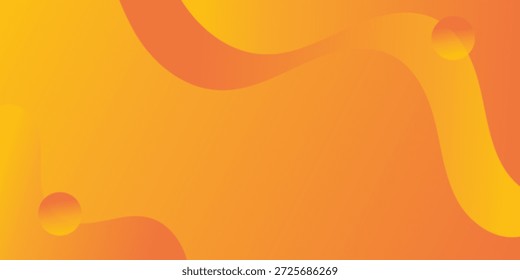 Ondas y degradado amarillo anaranjado. Moderno creativo de moda en Vector EPS 10