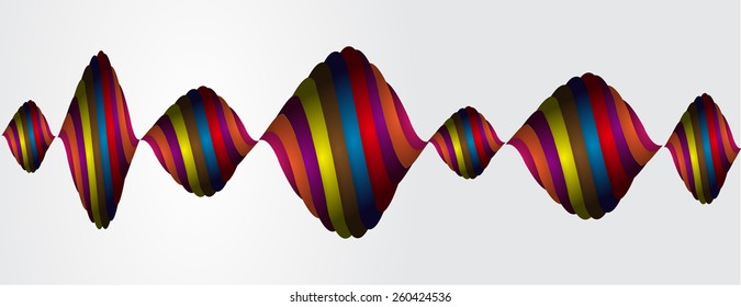 waves oscillating glow colorful light, Abstract technology background. Vector.