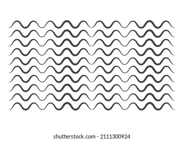 Icono de contorno de ondas, diseño plano mínimo moderno. Línea delgada ondulada