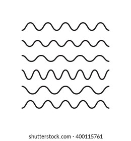 Waves Outline Icon, Modern Minimal Flat Design Style. Wave Thin Line Symbol