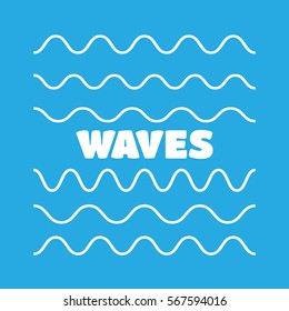 Waves outline icon, modern minimal flat design style. Wave thin line symbol