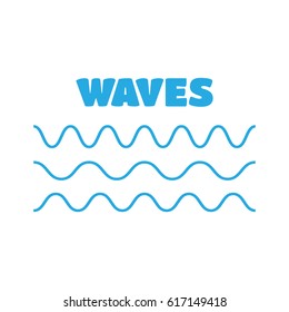 Waves outline icon, modern minimal flat design style. Wave thin line 