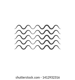 Waves outline icon. set of zigzag and wave borders