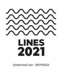 Waves outline icon. set of zigzag and wave borders