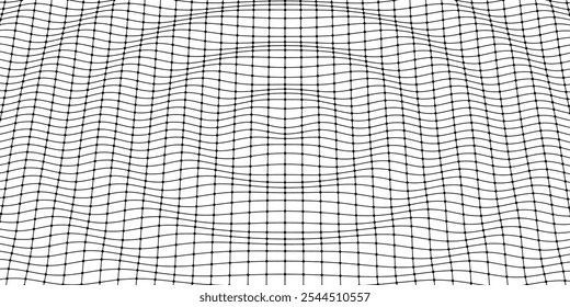 Waves of particles. Lines technology background. Pattern for presentations. Liquid waves abstract template. Vector illustration