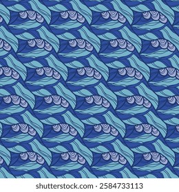 waves pattern. hand drawn waves illustration background.