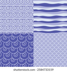 waves pattern. hand drawn waves illustration background.
