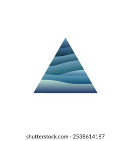 Waves pattern shaped into triangle, suitable for finance company logo
