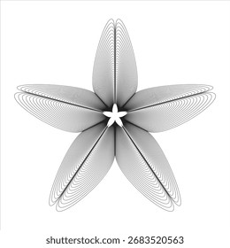 Ondas padrões coleção espiral geométrica torcida linhas flor.