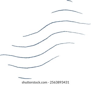 Waves Postage Stamp Vector Illustration