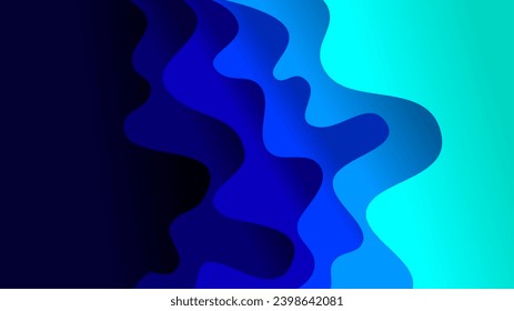 Waves and reefs 3d stacks overlay creative abstract aquatic copy space background.